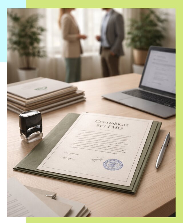 Сертификат без ГМО в Калуге от 7586 р. оформить срочно Алешин-Клг